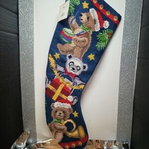Festive Bear Christmas Stocking